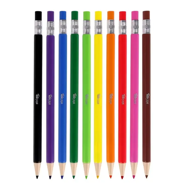 Creioane mecanice colorate cu mina 2.6 mm,10 bucati set