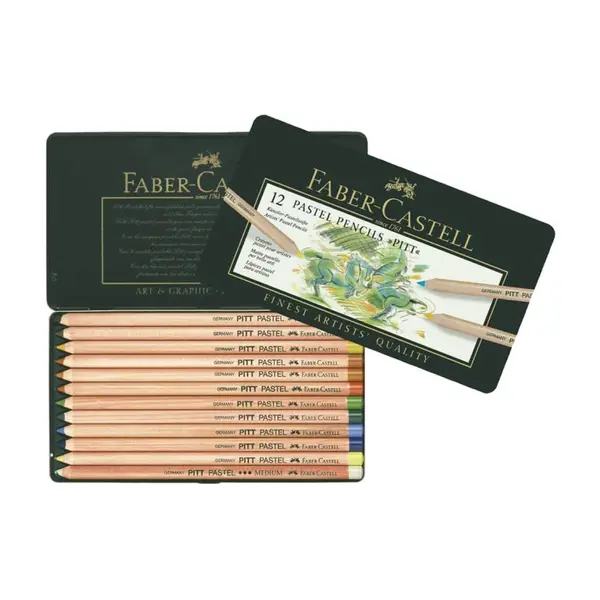 Creioane pastel, 12culori/set, Pitt Faber-Castell