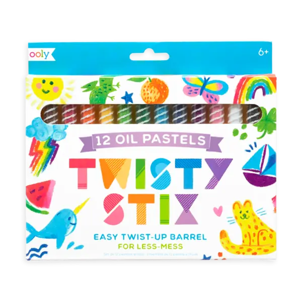 Creioane pictura cu ulei, Twisty Stix, set 12 culori
