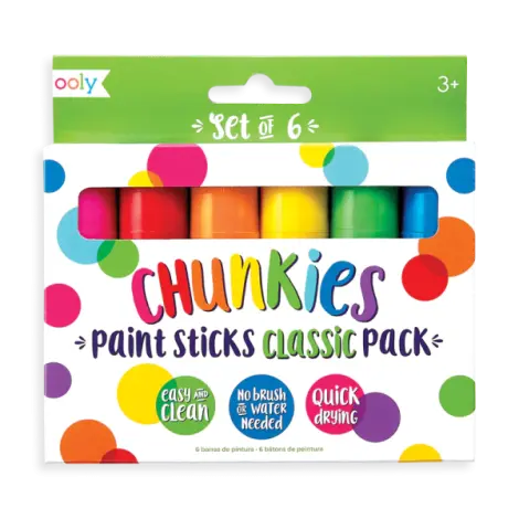 Creioane tempera solida Chunkies, 6 bucati