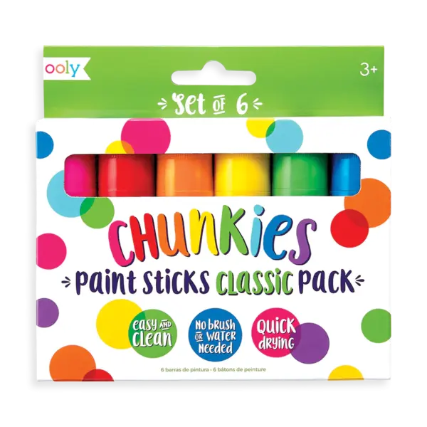 Creioane tempera solida Chunkies, 6 bucati