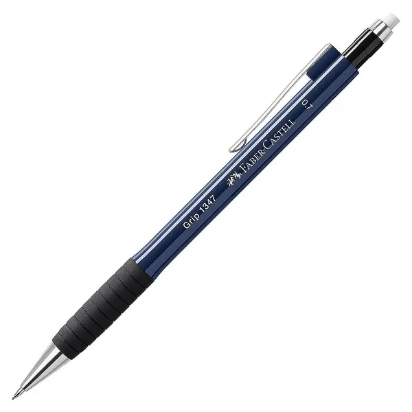 Creion automat Faber-Castell Grip - 0.7 mm, albastru inchis