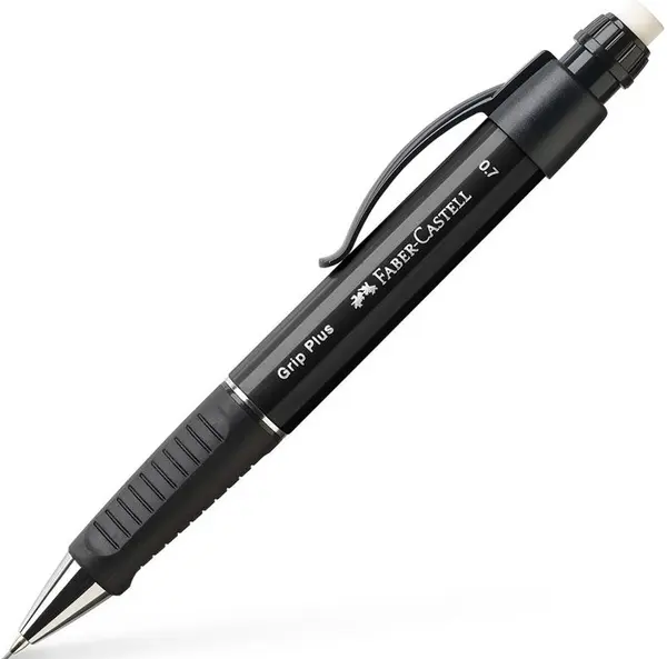 Creion automat Faber-Castell Grip Plus - Negru, 0.7 mm