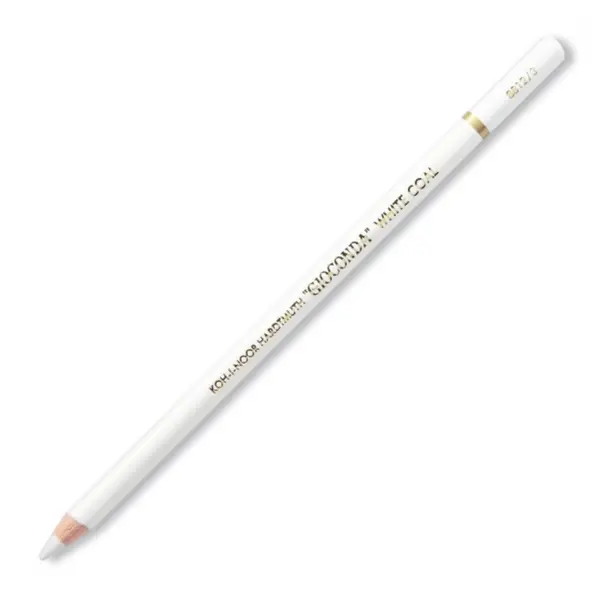 Creion carbune natural, mina medium, Gioconda Koh-I-Noor, alb