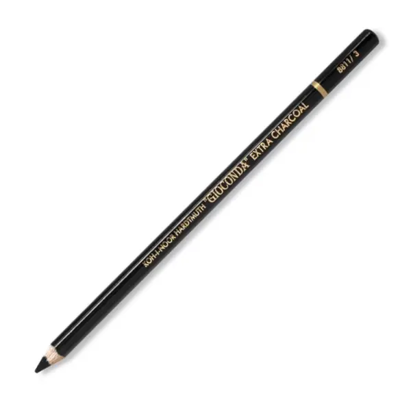 Creion carbune natural, mina soft, Gioconda Koh-I-Noor, negru