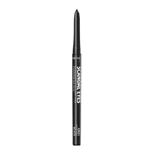 Creion de Ochi Rimmel London, Scandal Eyes, 001 Intense Black, 4.37 g