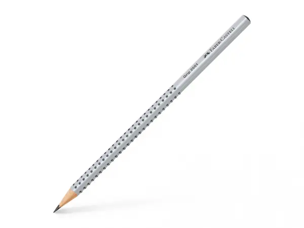 Creion grafit B Faber-Castell Grip 2001 gri, triunghiular