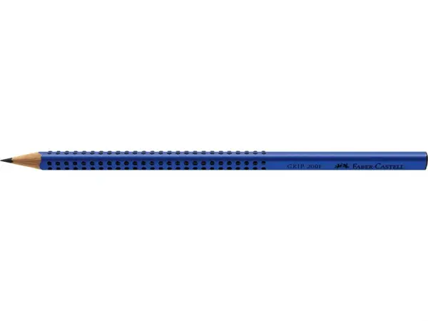 Creion grafit B Grip 2001 albastru Faber-Castell, triunghiular