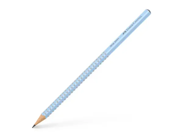 Creion grafit B Grip 2001 bleu sky Faber-Castell, triunghiular