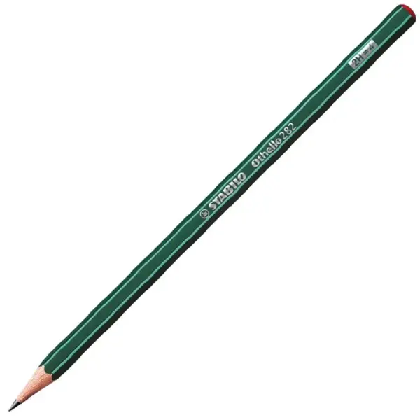 Creion grafit Stabilo Othello – 2Н, corp verde
