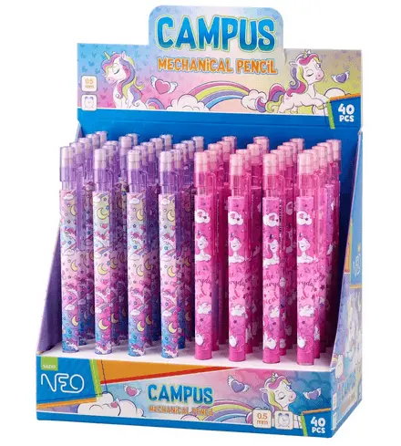 Creion mecanic 0.5mm Campus Unicorn cu guma de sters Creion mecanic 0.5mm Campus Unicorn cu guma de sters