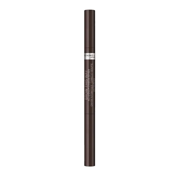 Creion pentru sprancene automatic Brow This Way 2-in-1 003 Dark, 0.25g, Rimmel London