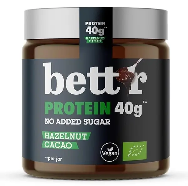 Crem bio proteic pentru întins, alune și cacao, 250 g, Bett'r
