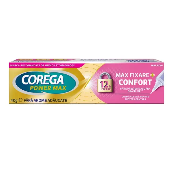 Crema adeziva pentru proteza dentara Corega Power Max, 40 g, Haleon
