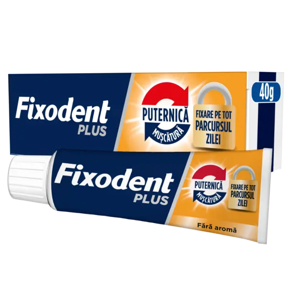 Crema adeziva pentru proteza dentara Plus Best Hold, 40g, Fixodent