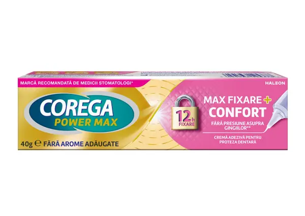 Crema adeziva pentru proteza Fixare & Confort, 40g, Corega
