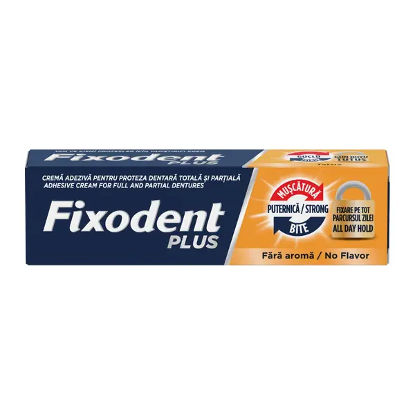 Cremă adezivă Strong Bite, 40g, Fixodent