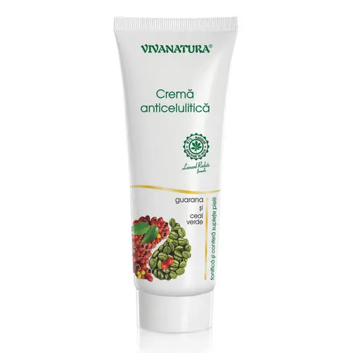 Cremă Anticelulitică cu Guarana și Ceai Verde, 250ml | Vivanatura