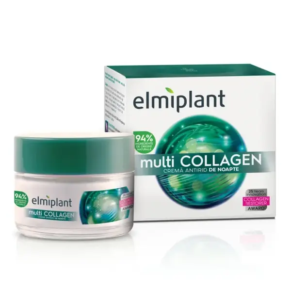 Crema antirid de noapte multiCollagen, 50ml, Elmiplant