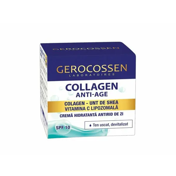 Crema antirid de zi SPF 10 Collagen Anti-Age 50ml, Gerocossen