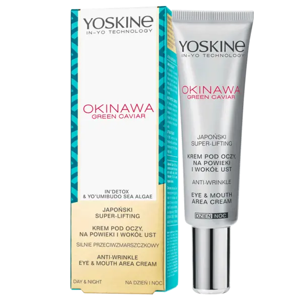Crema antirid pentru zona ochilor si a gurii de zi si noapte Okinawa Green Caviar, 15ml, Yoskine
