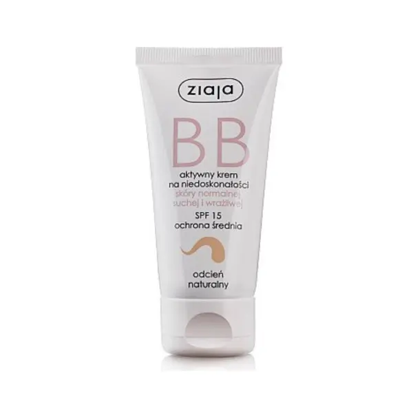 Crema BB cu SPF15 nuanta natural pentru ten normal uscat, 50 ml, Ziaja