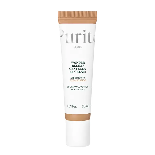 Crema BB multifunctionala cu SPF 30 PA+++, 27 Sand Beige, Wonder Releaf Centella, 30 ml, Purito