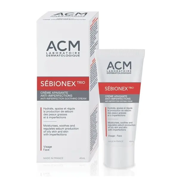 Crema calmanta anti-imperfectiuni Sebionex Trio, 40 ml, ACM