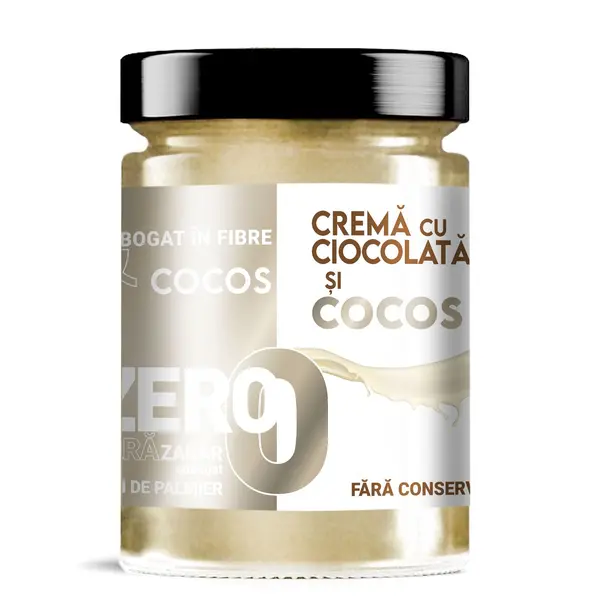 Crema cu ciocolata alba si cocos, 350g, Artisan Vita