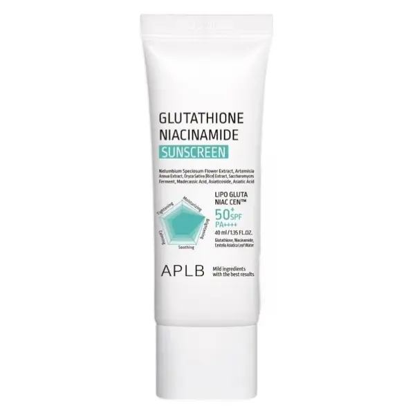 Crema cu protectie solara SPF 50+ PA++++ cu Glutathione si Niacinamide, 40ml, APLB