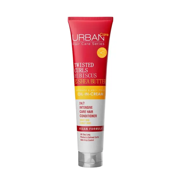Crema cu ulei pentru bucle cu Hibiscus si Unt de Shea, 175ml, Urban Care