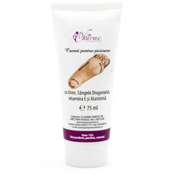 Crema cu Uree pentru picioare, Charme Cosmetics | 75 ml