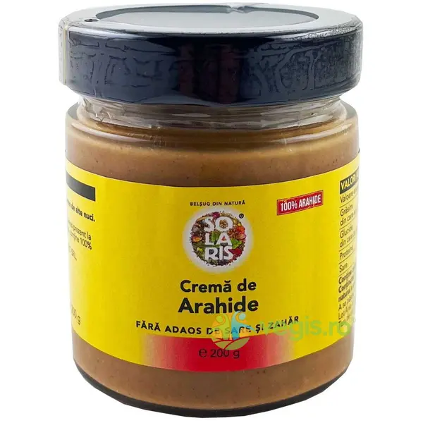 Crema de Arahide fara Adaos de Sare si Zahar 200g