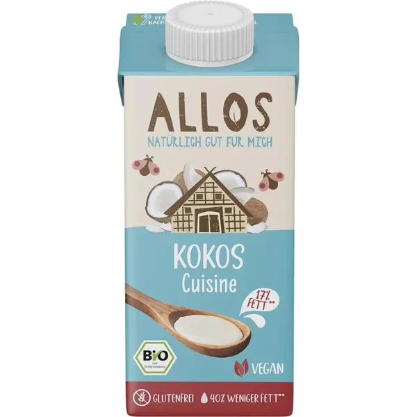 Crema de cocos lichida pentru gatit fara gluten, eco - 200 ml