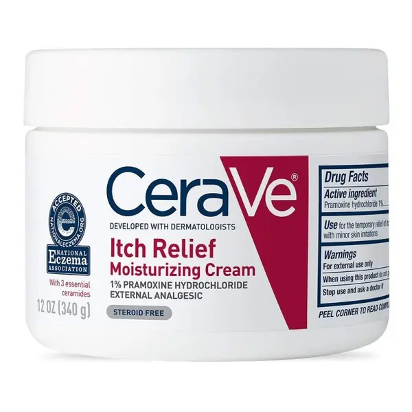 Crema de Corp, CeraVe, Itch Relief Moisturizing Cream, Calmeaza si Hidrateaza Pielea, Impotriva Mancarimilor si Iritatiilor Piel