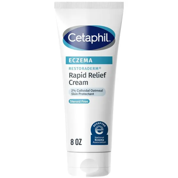 Crema de Corp, Cetaphil, Eczema, Restoraderm, Rapid Relief, Calmeaza Mancarimea si Disconfortul Cauzate de Eczema, cu 2% Ovaz Coloidal, fara Parfum, 227gr