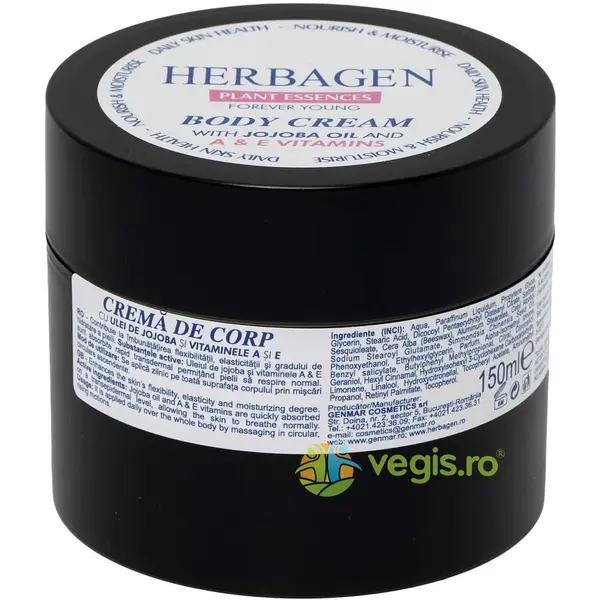 Crema de Corp cu Ulei de Jojoba si Vitaminele A si E 150ml