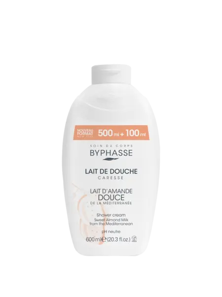 Crema de dus cu lapte de migdale dulci Caresse, 600ml, Byphasse
