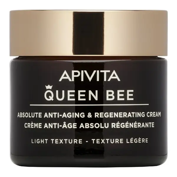 Crema de fata anti-age, regeneratoare cu textura lejera Queen Bee, 50 ml, Apivita