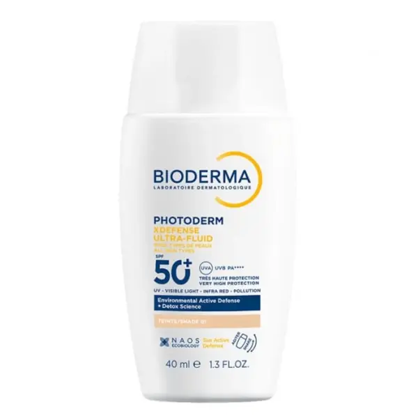 Crema de fata cu protectie solara SPF 50+ Photoderm Xdefense Ultra Fluid, 40 ml, Bioderma