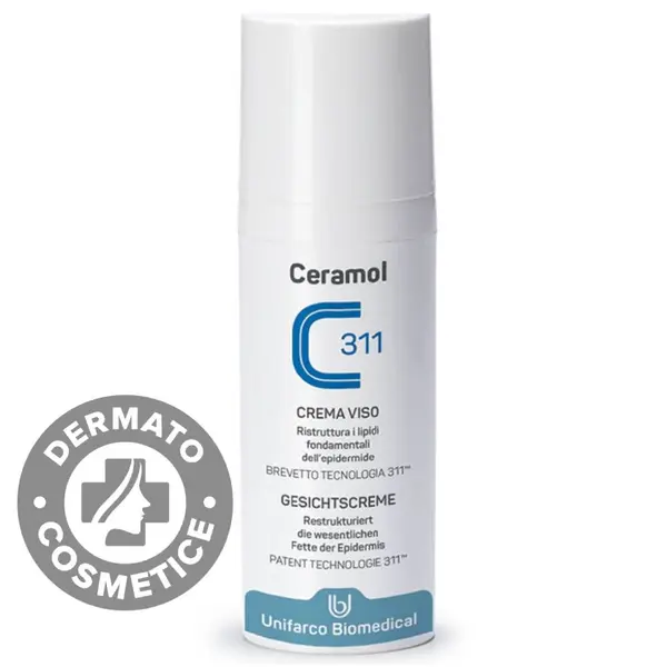 Crema de fata hidratanta pentru ten sensibil si reactiv 311, 50ml, Ceramol