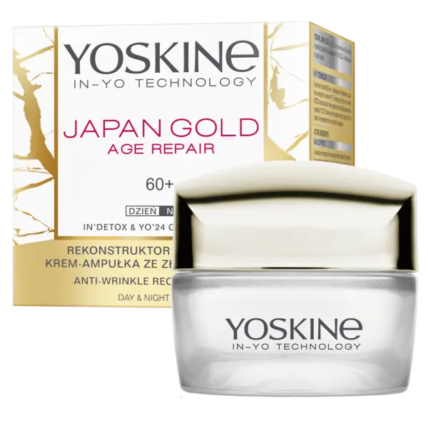 Crema de fata reparatoare antirid de zi si de noapte Japan Gold 60+, 50ml, Yoskine
