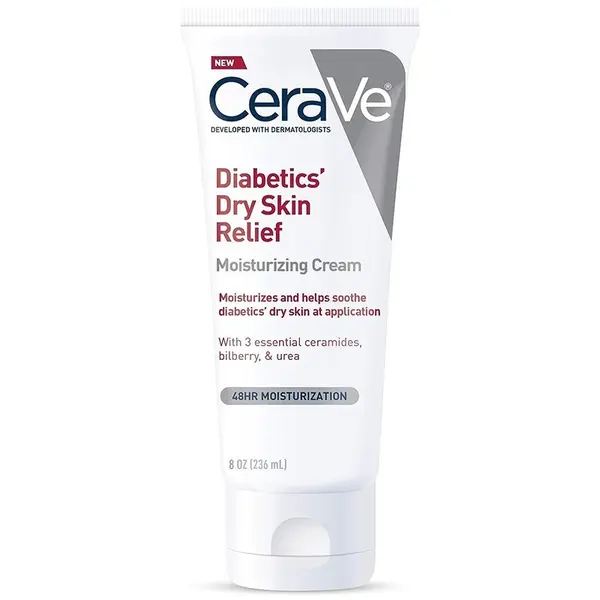 Crema de Fata si Corp, CeraVe, Diabetic's Dry Skin, pentru Hidratare Intensa, impotriva Pielii Uscate Cauzate de Diabet, 236ml