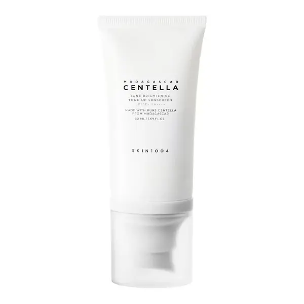 Crema de fata Tone-Up cu protectie solara SPF50+, PA++++ Tone Brightening Madagascar Centella, 50 ml, Skin1004