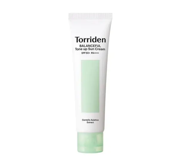 Crema de fata tonifianta cu protectie SPF50+ PA++++ cu Cica Balanceful, 60ml, Torriden