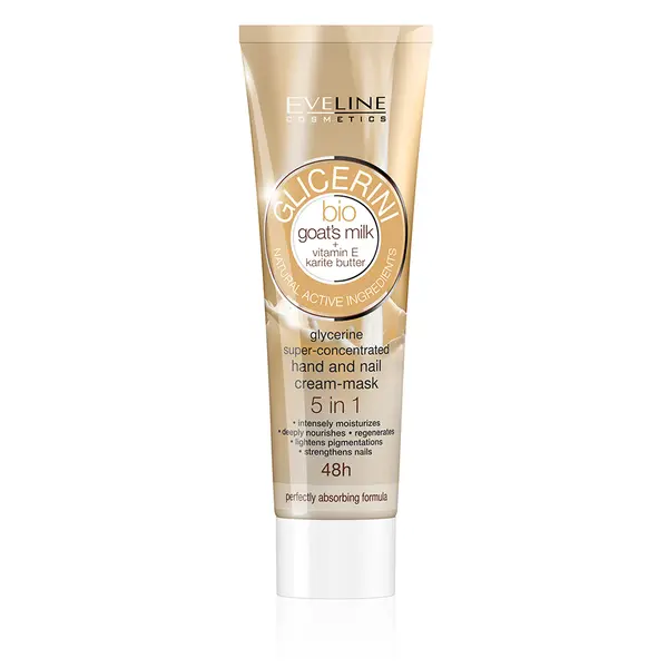 Crema de maini cu glicerina si lapte de capra, 100ml, Eveline Cosmetics