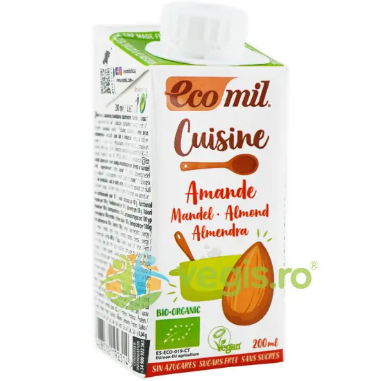 Crema de Migdale Natur pentru Gatit fara Gluten Ecologica/Bio 200ml
