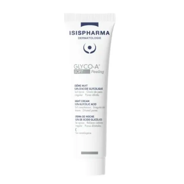 Crema de noapte cu acid glicolic 5.5% Glyco-A Soft Peeling, 30 ml, IsisPharma