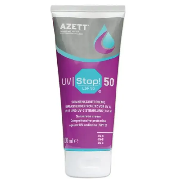 Crema de protectie impotriva radiatiilor UVA UVB UVC Azett 100 ml Crema de protectie impotriva radiatiilor UVA UVB UVC Azett 100 ml