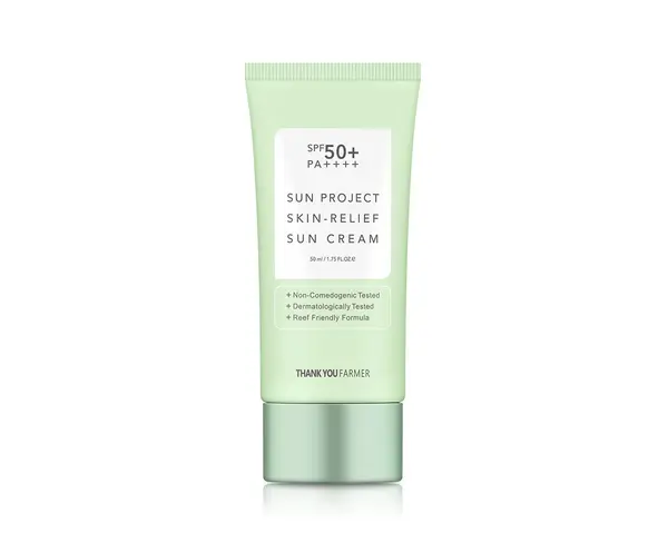 Crema de protectie solara Sun Project Skin Relief Sun Cream SPF50+ PA++++, 50ml, Thank You Farmer